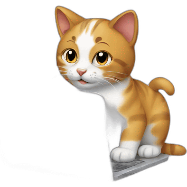 cat working on a laptop emoji