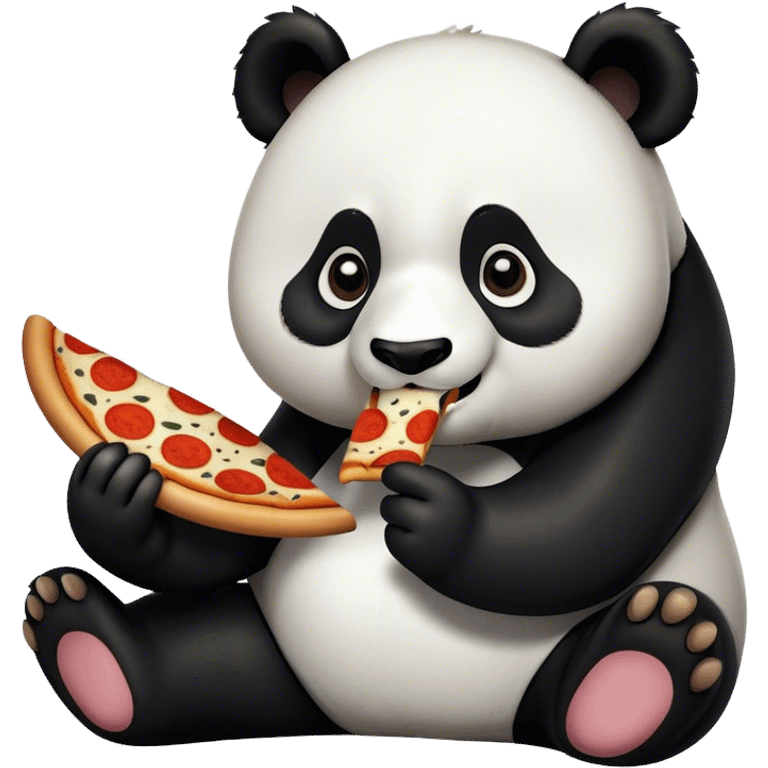  Panda eating pizza  emoji