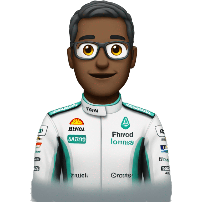 Mercedes f1 car driver emoji