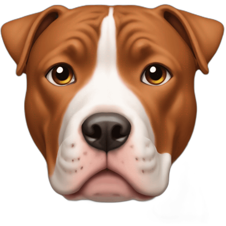 Copper pitbull with white on snout emoji