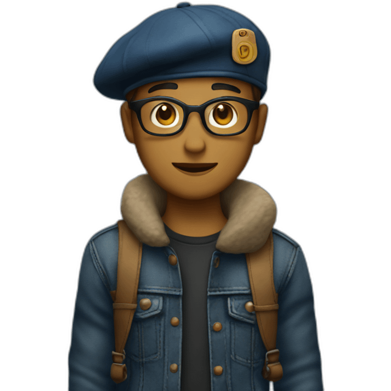 newjeans member with beret on emoji