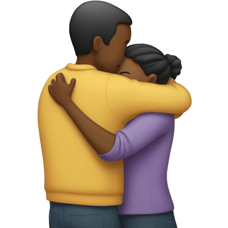 Two people hugging emoji