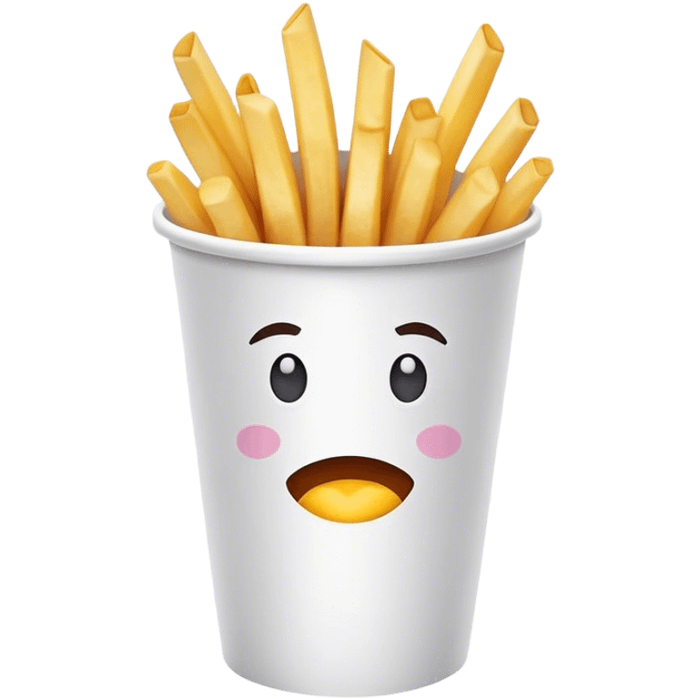 jagged fries in a white paper cup emoji