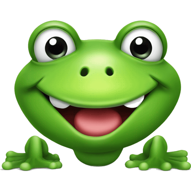 frog happy with chart profit increasing emoji