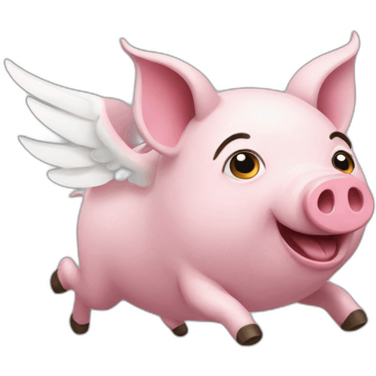 flying piggy emoji