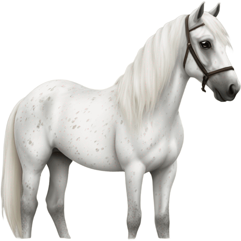 White speckled Connemara/arabian horse emoji