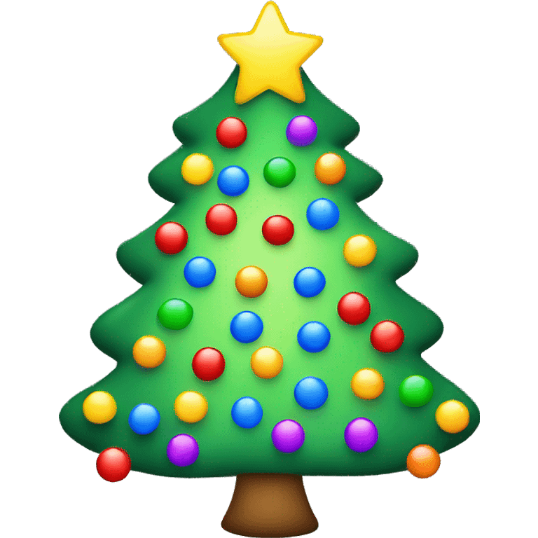 Christmas tree with colorful lights emoji