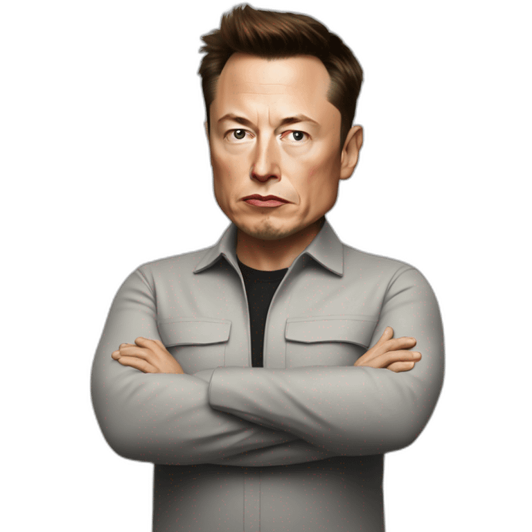 elon musk with angry emoji