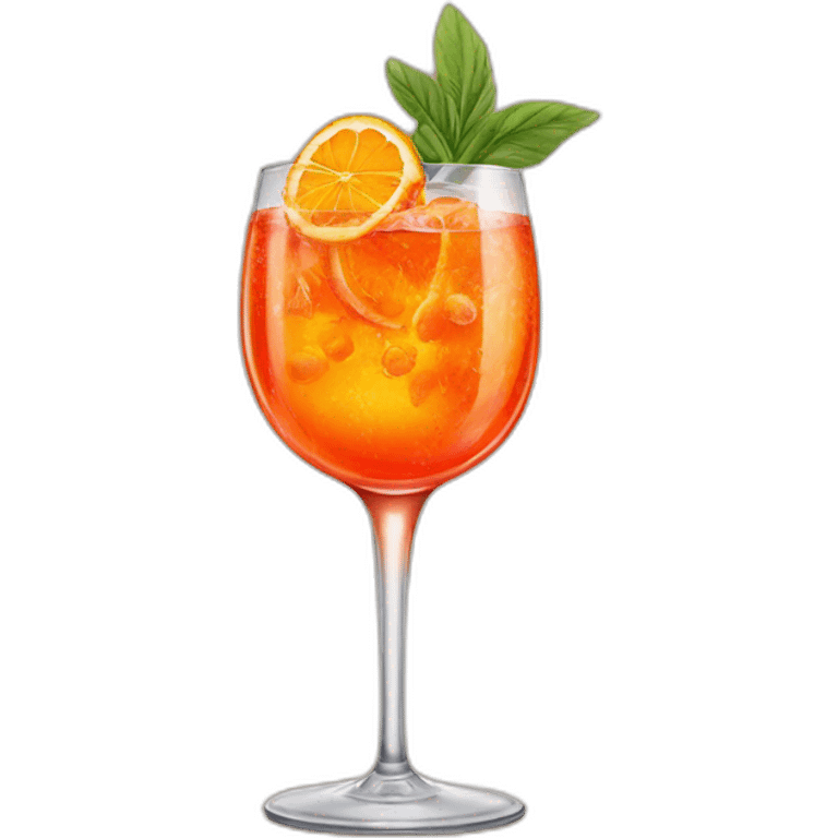 Aperol spritz drink in glass emoji