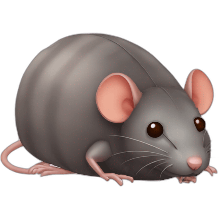 Rat mixed with a bedbug emoji