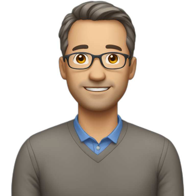 adult male teacher en virtual class emoji