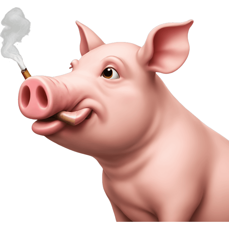 Pig smoking  emoji