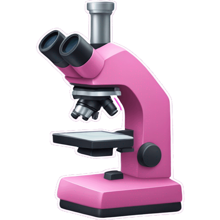 Pink microscope emoji