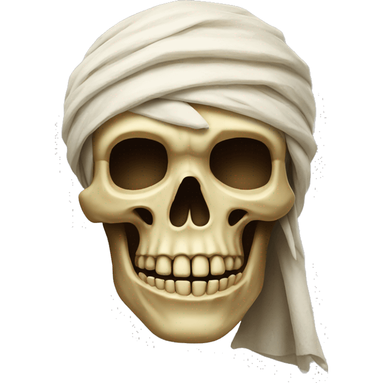 skull coated as mummy  emoji