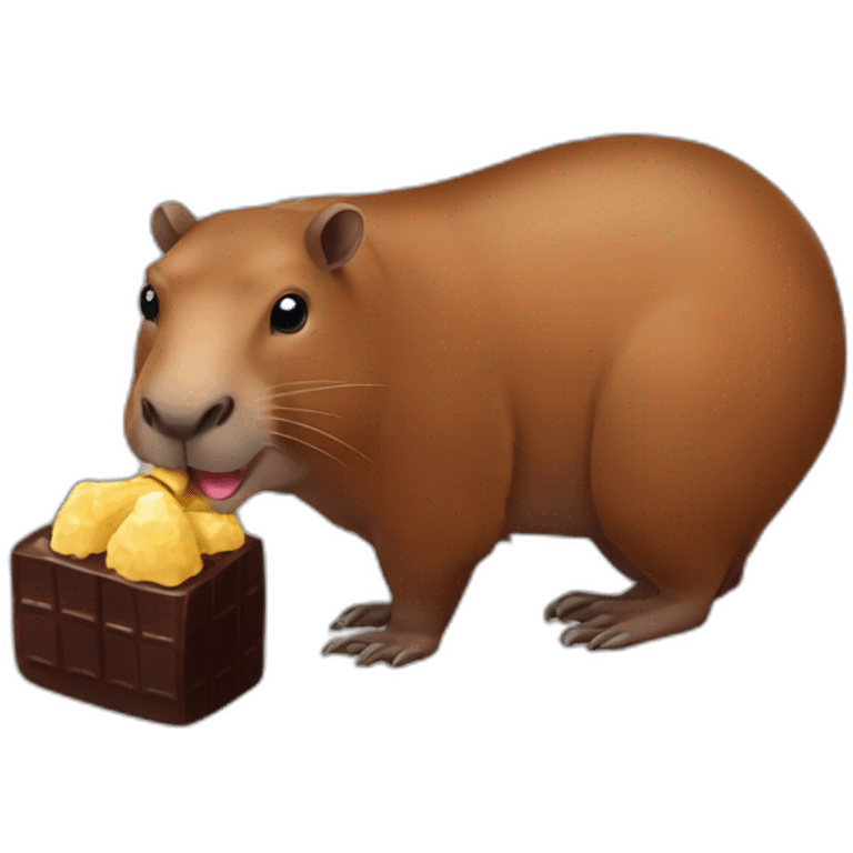 capibara eat chocolate emoji