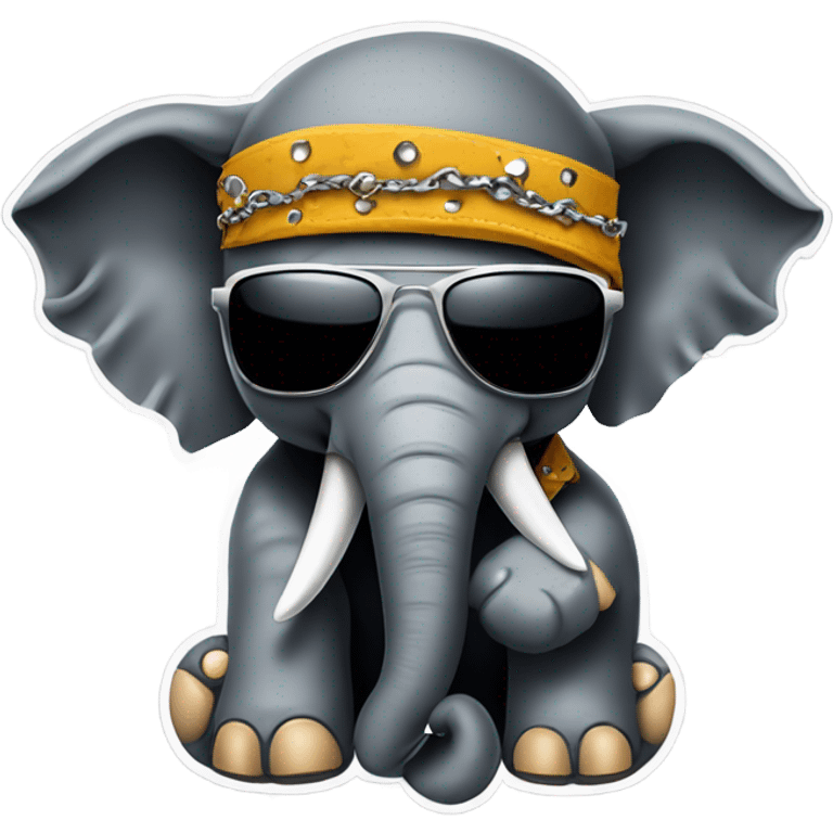 Elephant heavy metal emoji