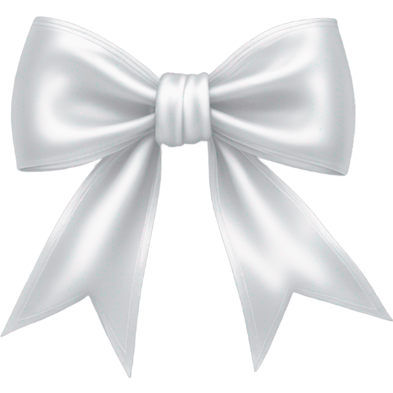 white satin bow emoji