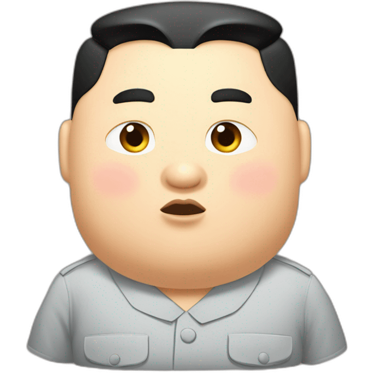 super fat Kim jong un wear shirt with a white tick mark emoji