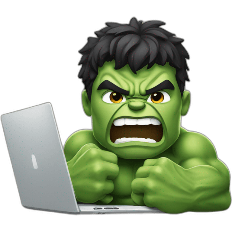 hulk with laptop emoji