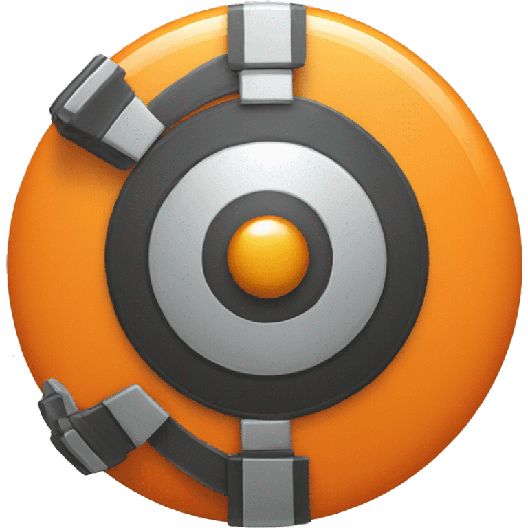 Orange shooting Disk emoji