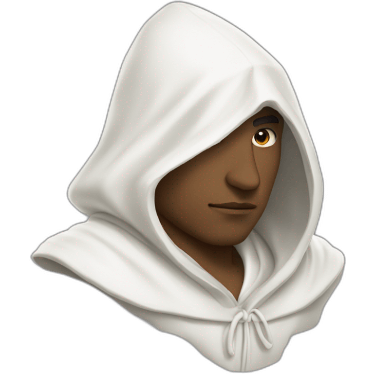 man with white robes and hoods we don’t see its faxe emoji