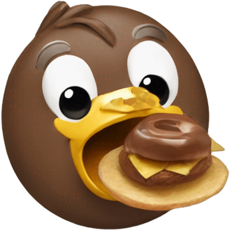 Buckeye eating duck emoji