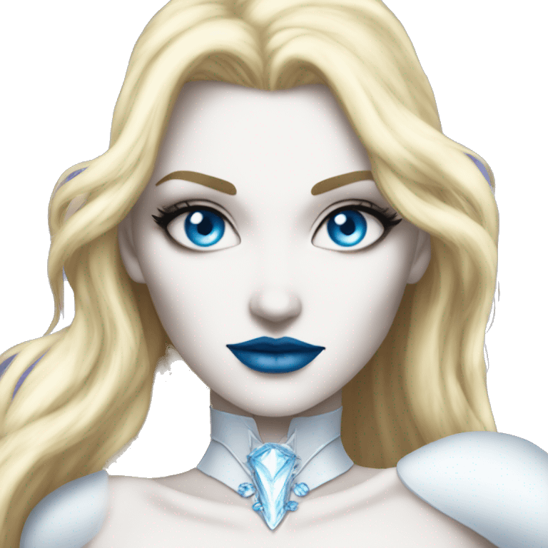 Emma Frost with Blue Eyes wearing corset emoji