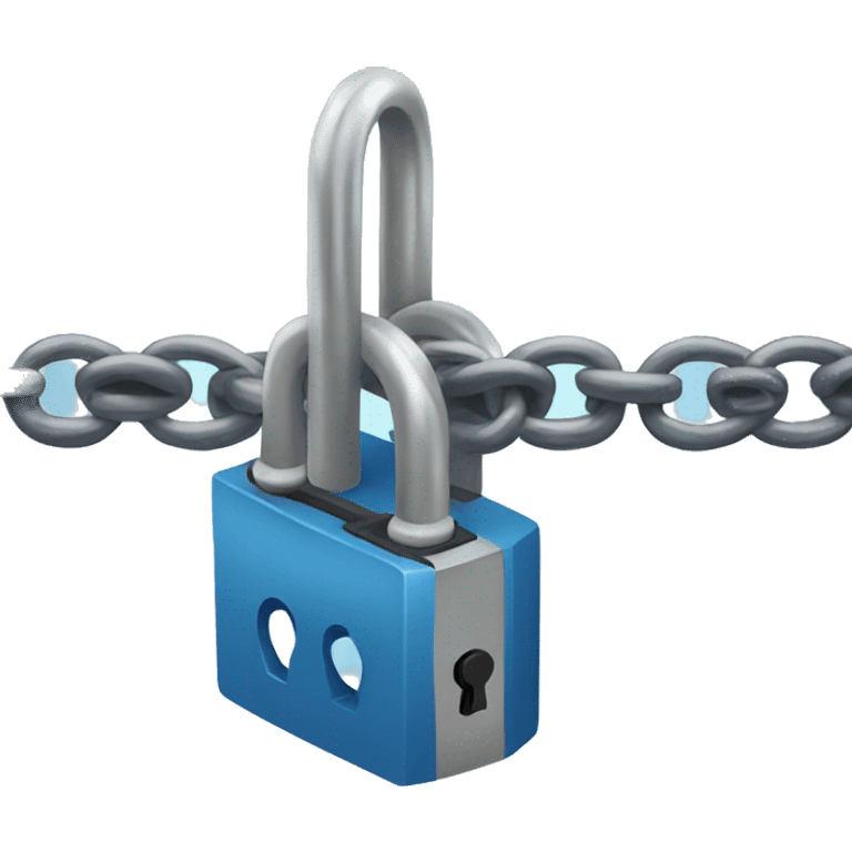 lock with blue birdge emoji