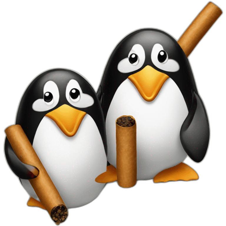 Penguins with cigars emoji