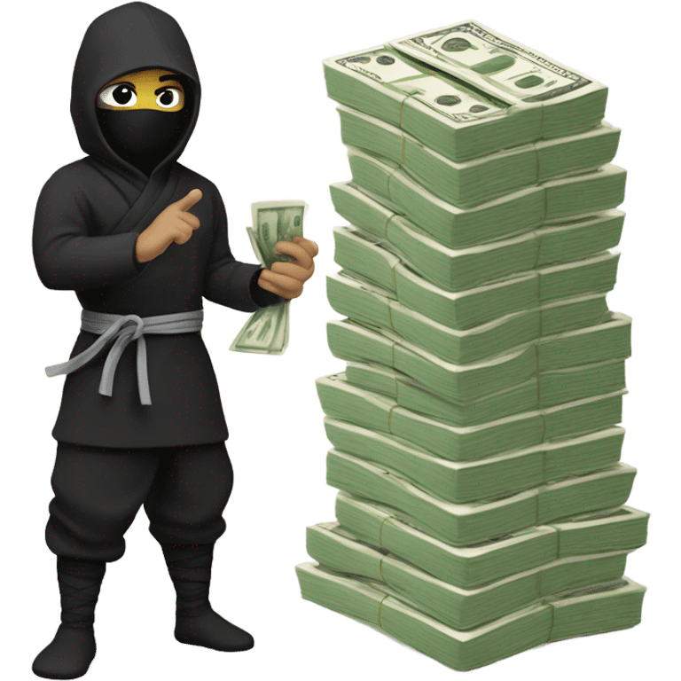 Ninja with money  emoji