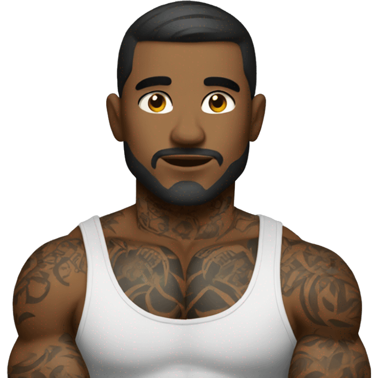 muscular man with tattoos emoji