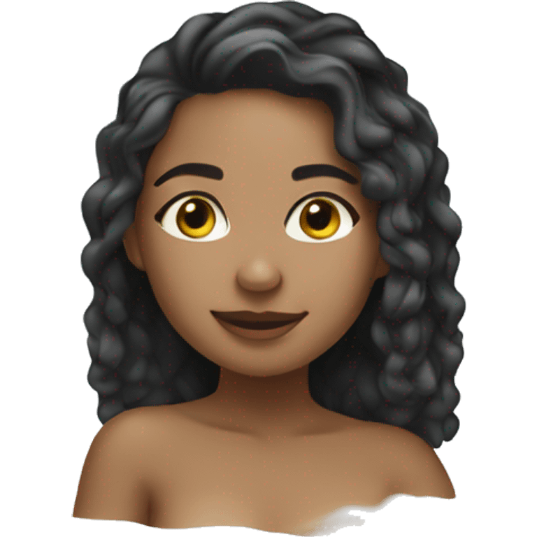 light skin girl in bath emoji