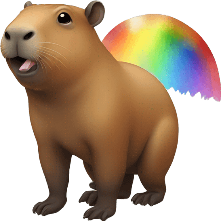 Capibara with Rainbow  emoji