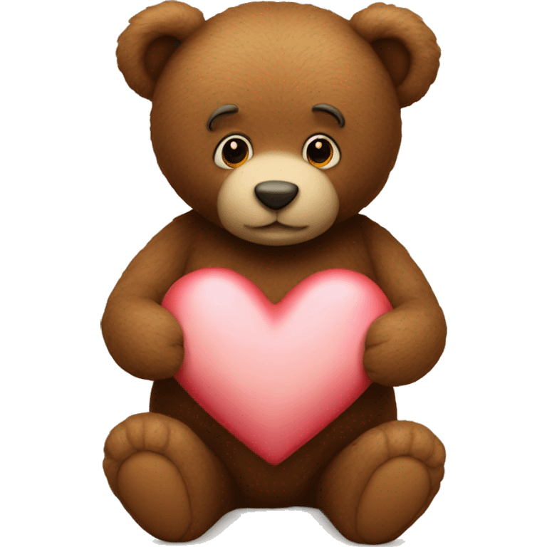 Heart with a teddy bear emoji