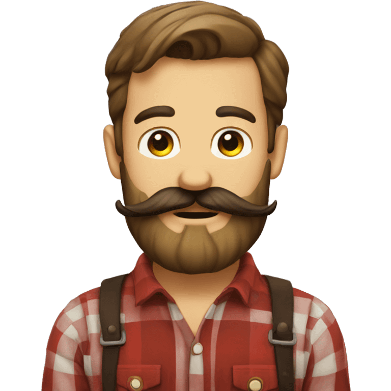 Handlebar mustache lumberjack emoji