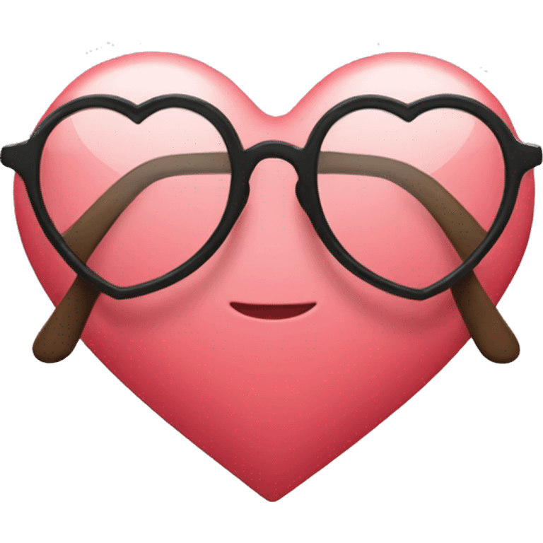 glasses in the form of hearts emoji