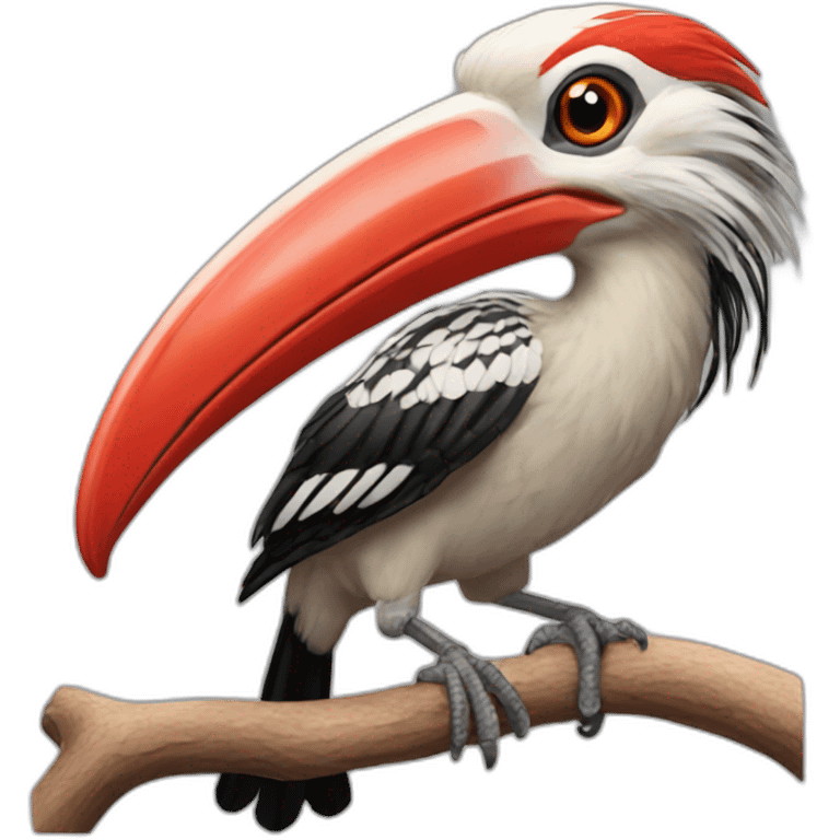 Red-billed hornbill emoji