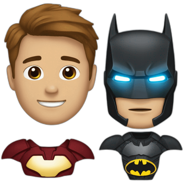 Batman with Iron Man suit emoji