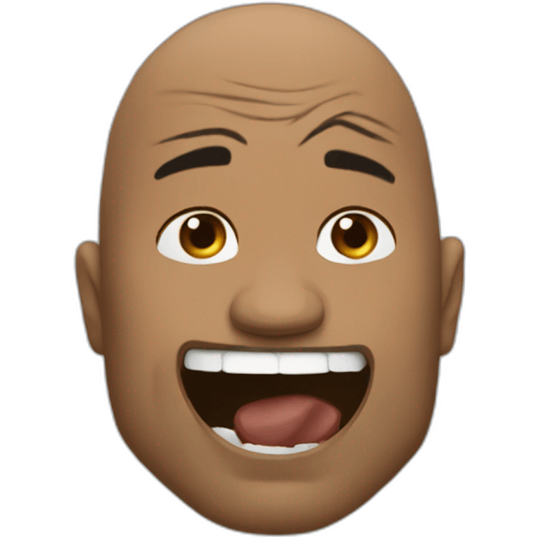 THE ROCK eat a rock emoji