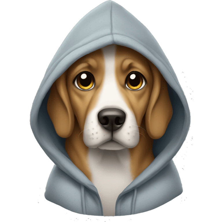 dog wearing a hoodie emoji