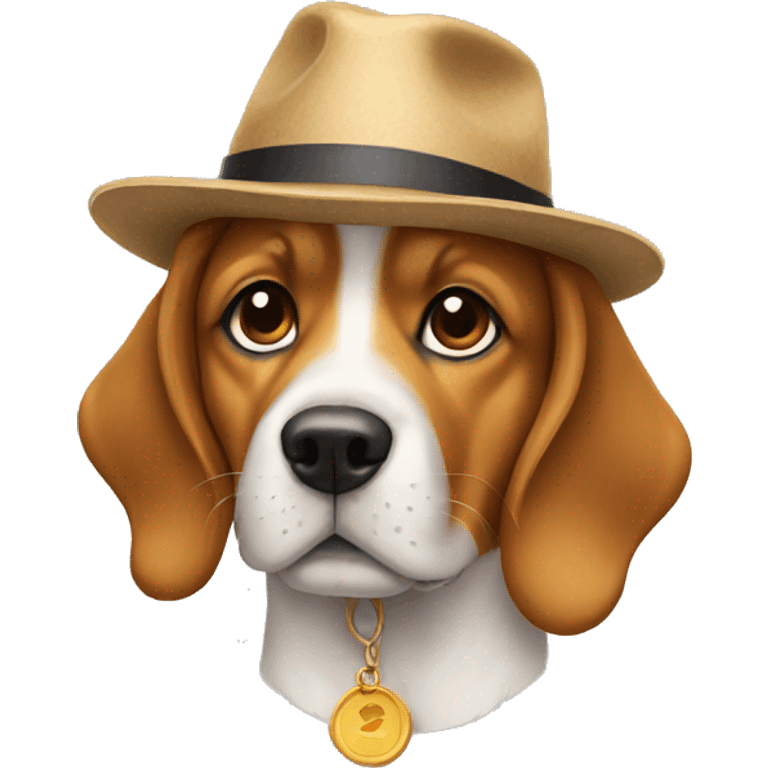 dog with hat emoji