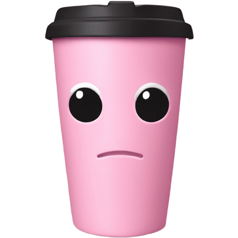 pink travel mug without a face emoji