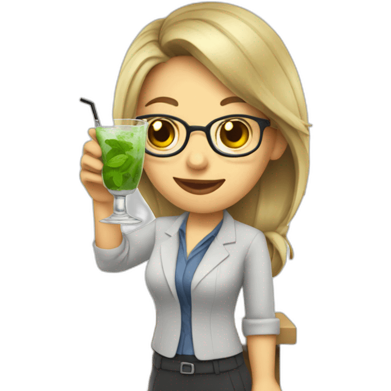 teacher drinking mojito emoji