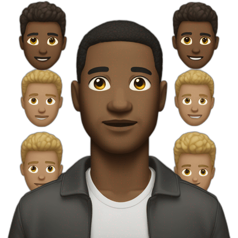 Yomi Denzel light skin black man emoji