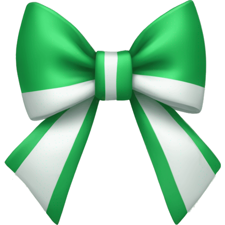 Green and white bow emoji