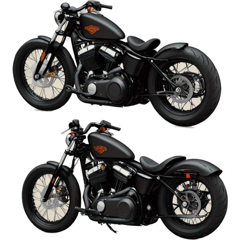 Harley Davidson Sportster 48 custom bobber emoji