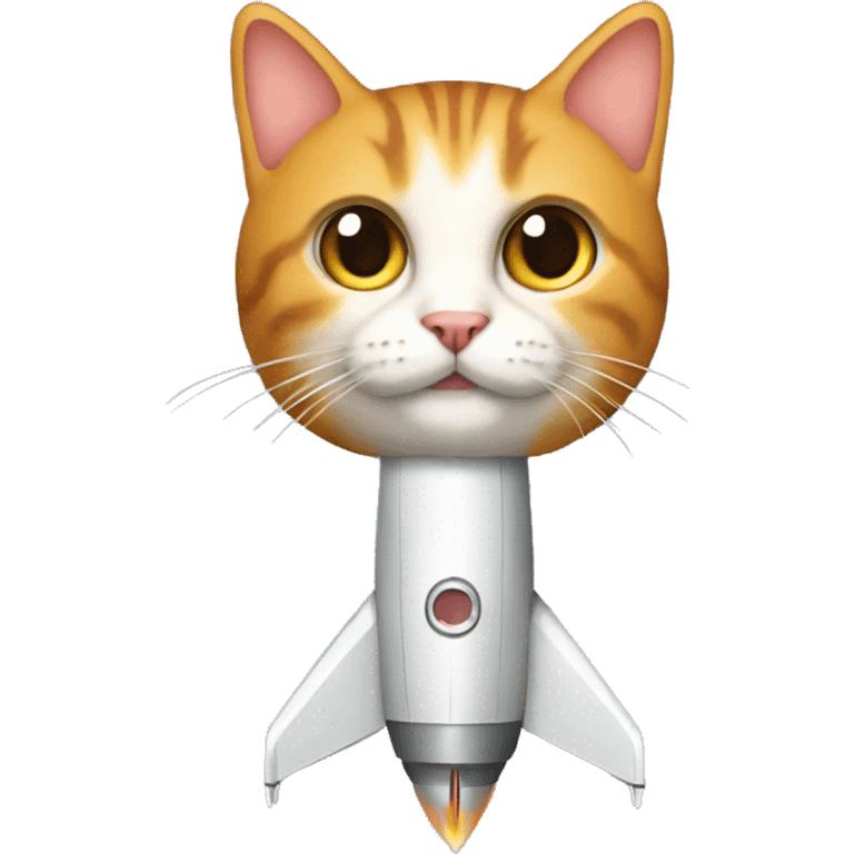 rocket with a cat in it emoji