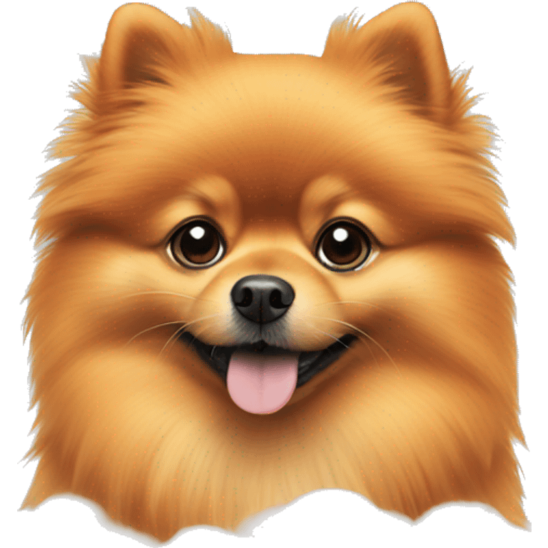 Orange Pomeranian on cloud emoji