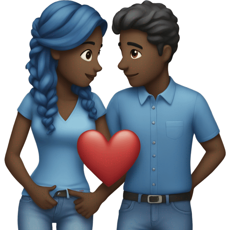 Blue romance love emoji