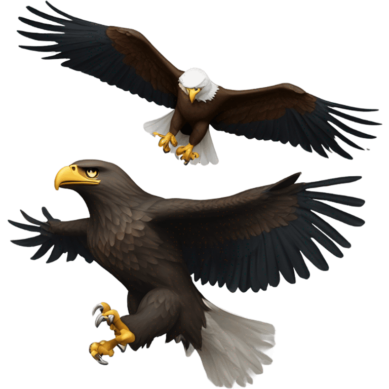 Eagle attacking a commander emoji